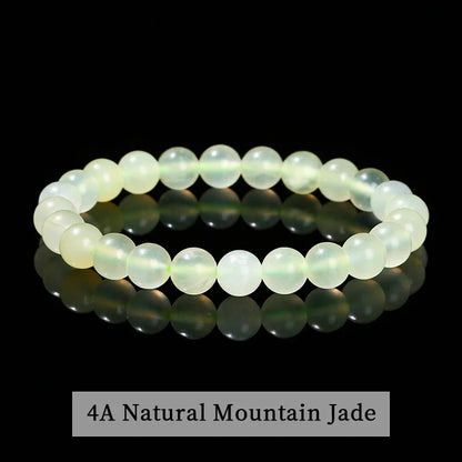 Natural Stone Beaded Bracelet - Obsidian, Fluorite & Quartz Healing Stretch Jewelry for Men & Women
