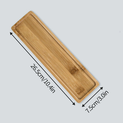 Mini Bamboo Tray Coaster – Wooden Saucer Plate for Flower Pots, Cups, and Coffee, Creative Kitchen & Home Decor Mat