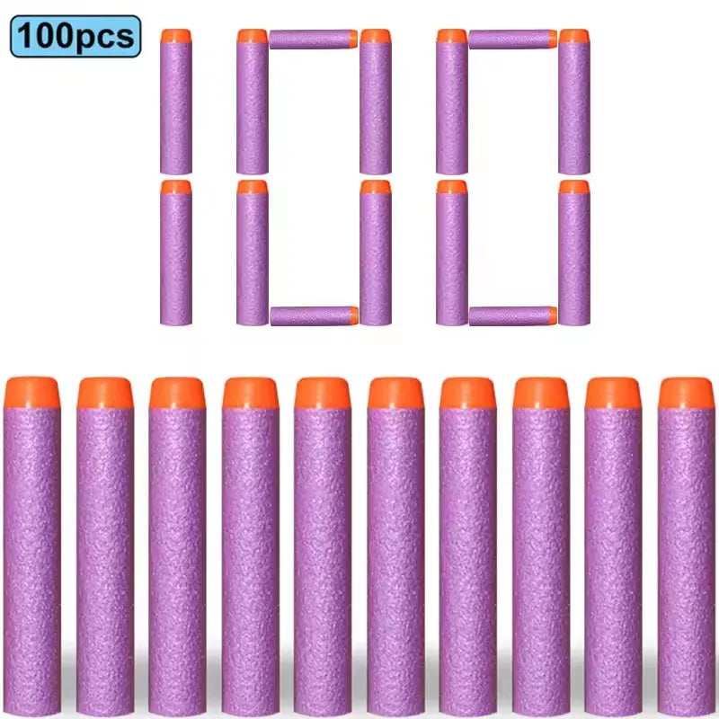 100/50PCS 7.2cm Foam Refill Darts for Nerf N-Strike Elite Blasters – Soft Bullet Toy Gun Accessories for Kids