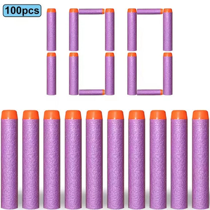 100/50PCS 7.2cm Foam Refill Darts for Nerf N-Strike Elite Blasters – Soft Bullet Toy Gun Accessories for Kids