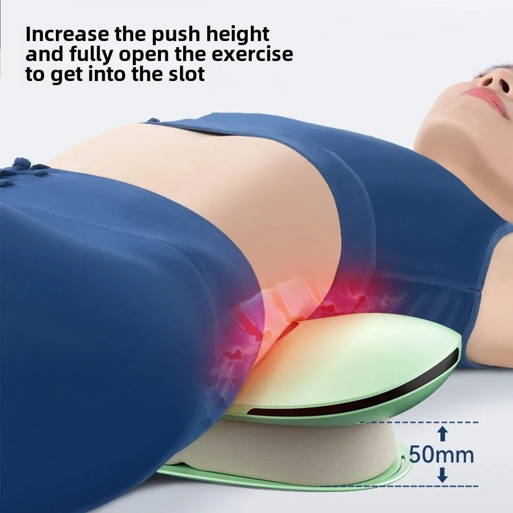 Electric Lumbar Traction Device Massager – Adjustable Intensity with Heat Function, Inflatable Back Stretcher