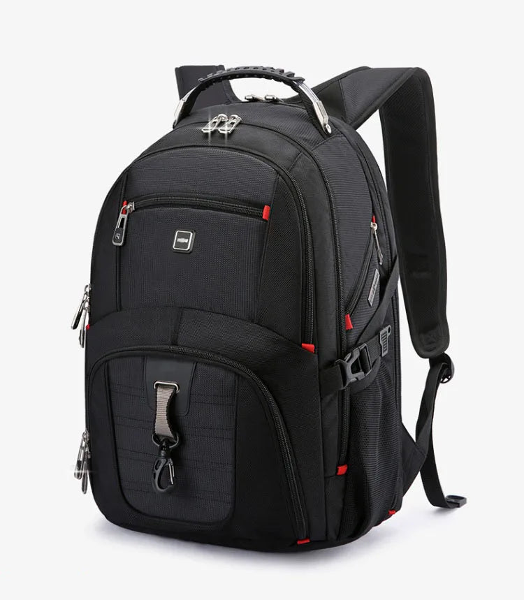 Swiss Multifunctional 17 Inch Laptop Backpack – Durable Travel Bag with USB Charging Port, Water-Resistant College Bookbag