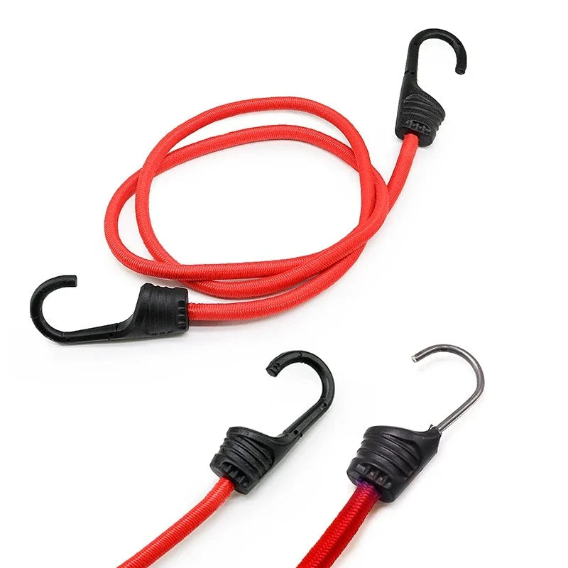 Motorcycle Elastic Luggage Rack with Hooks - Adjustable Cargo Lashing Rope & Fixing Belt for Bike Accessories