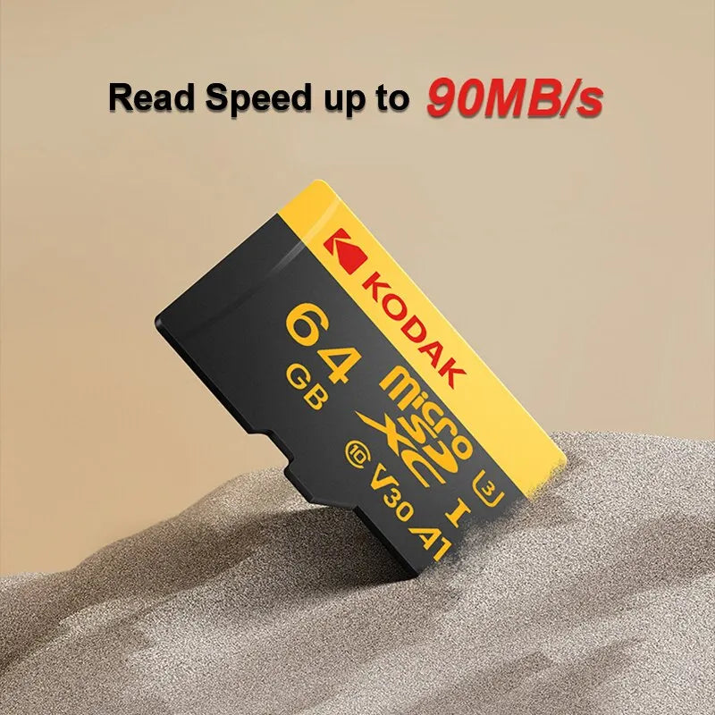 KODAK Memory Card Driving Recorder - 32GB/64GB Micro SD Memory Card for Mobile Phone, PC, Earphone, Speaker, HD Camera, Game Switch