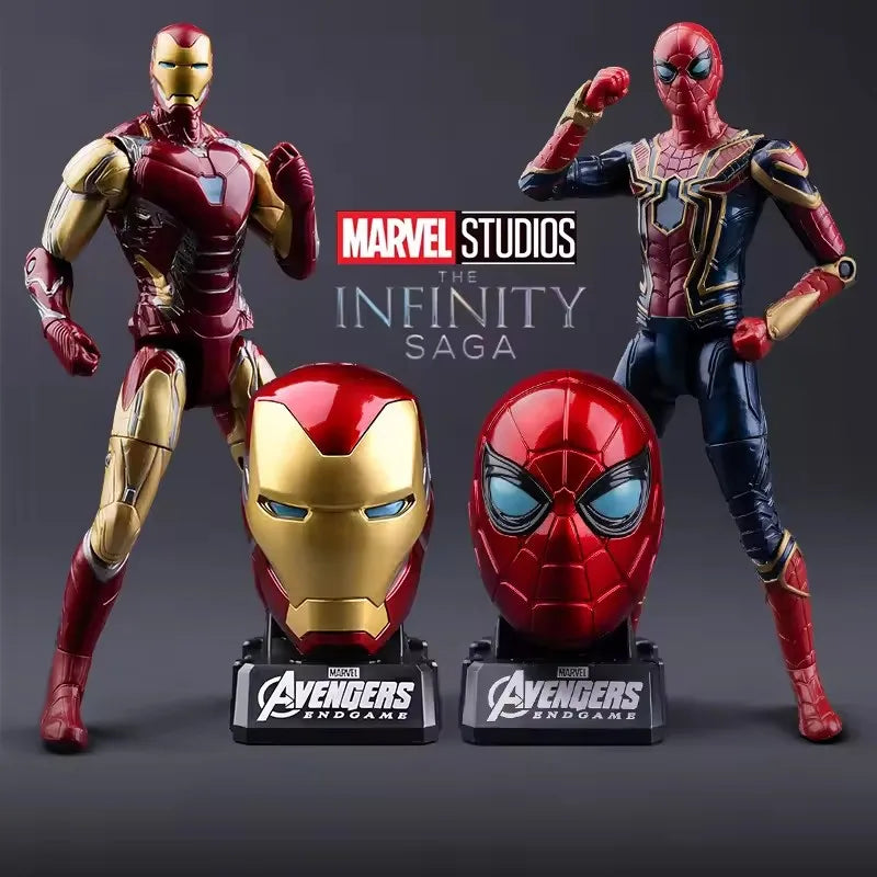 Marvel Iron Man Head Shaped Action Figure – Deformable Toy with Spider-Man Joints, Mobile Model Doll for Kids’ Educational Play