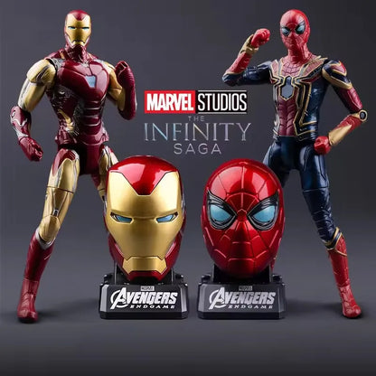 Marvel Iron Man Head Shaped Action Figure – Deformable Toy with Spider-Man Joints, Mobile Model Doll for Kids’ Educational Play