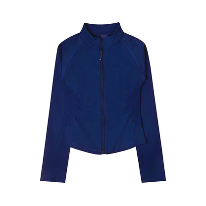 NCLAGEN Women’s Seamless Sports Jacket Zip-Up Long Sleeve Gym Activewear – Workout Top for Yoga, Pilates & Running Performance Coat