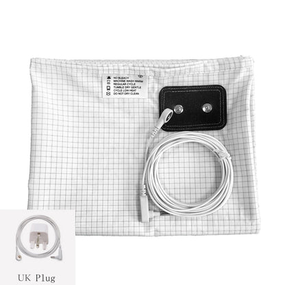 10% Silver Fiber Grounding Bedsheet with Earthing Cord Antistatic Conductive Health Protection Sheet for Stress Relief Sleep Support