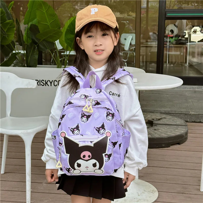 Anime Cartoon Kuromi, Melody & Cinnamoroll Backpack – Kawaii Canvas Schoolbag for Boys & Girls, Hello Kitty Fashion Kids Backpack