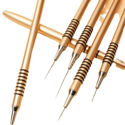 Nail Art Liner Brushes for Striping & Drawing – 6 to 25mm Design Pens, Professional Manicure Tools