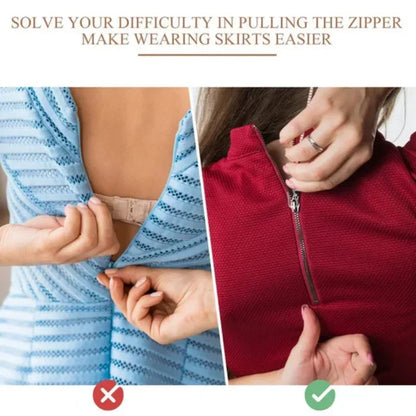 Zipper Helper Tool - Easy Pull Hook Aid for Dresses, Boots & Garment Zipper Chains