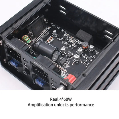 Class AB 4*60W Car Power Amplifier – DSP Audio Speaker for Android, Non-Destructive Installation, Dedicated Amp for Large Screens