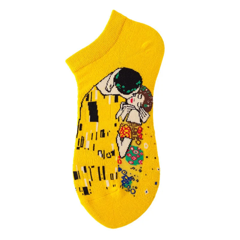 Combed Cotton Ankle Socks for Men & Women - Funny Beer, Fruit & Food Novelty Low Cut Socks (EU 38-43)