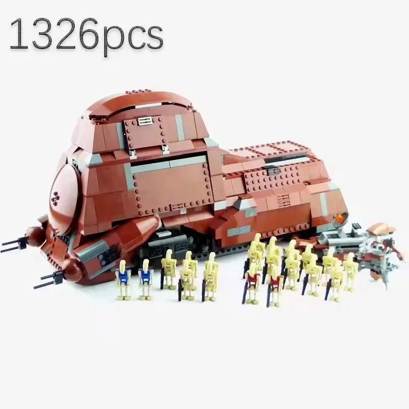 MOC Cosmic Warship & Armored Vehicle Building Blocks — Boys Holiday Gift Model Toy
