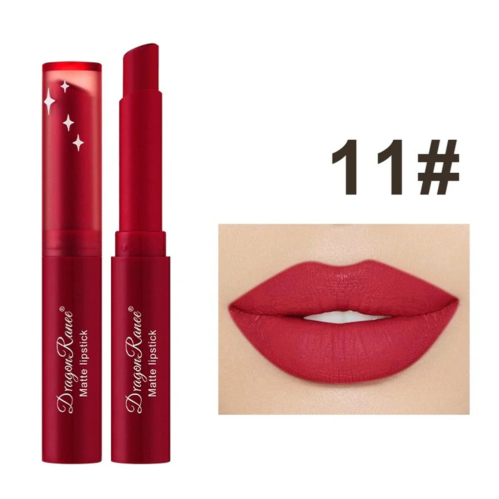 Nude Matte Waterproof Lipstick – Long-Lasting Velvet Red Lipsticks for Women, Non-Fading Lip Makeup