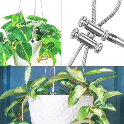 100/10PCS Steel Wire Rope Cable Clamps – Adjustable Metal & Copper Clips for 1.2–2.5mm Cables