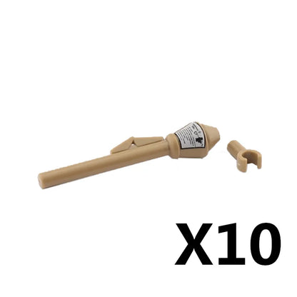 Military Soldier Building Block Figures - MOC Army Weapons Set with Rifles, Rocket Launcher & Mini Gun Toy Gift