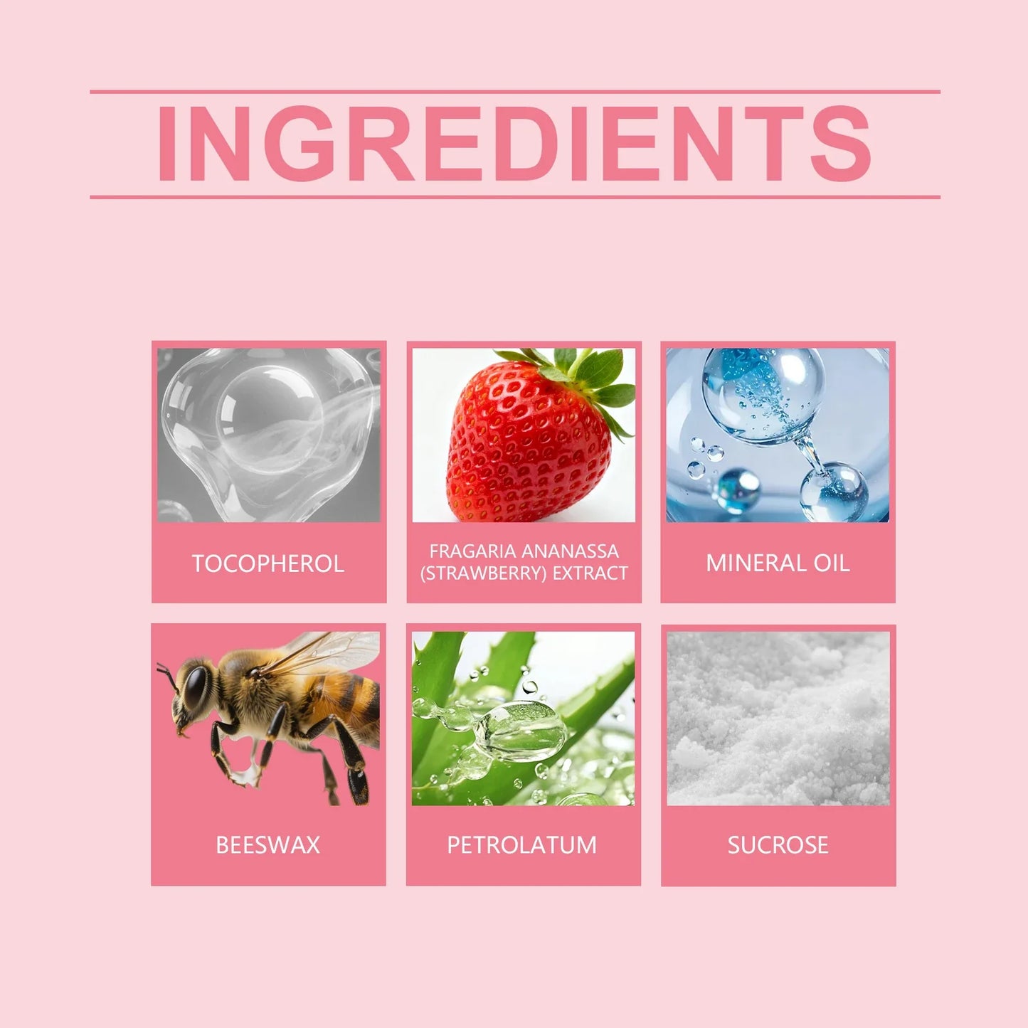 Strawberry Lip Scrub - Exfoliating Moisturizing Lip Care for Dry, Dull & Flaky Lips
