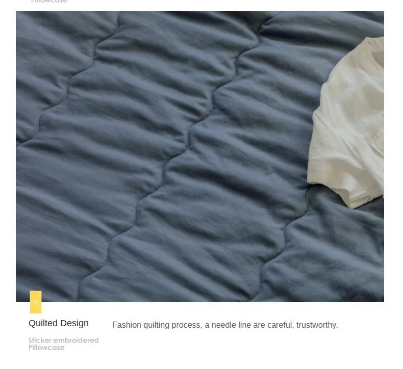 2024 Japanese Cotton-Polyester Summer Quilt – Lightweight, Washable, Skin-Friendly Solid Color Quilt