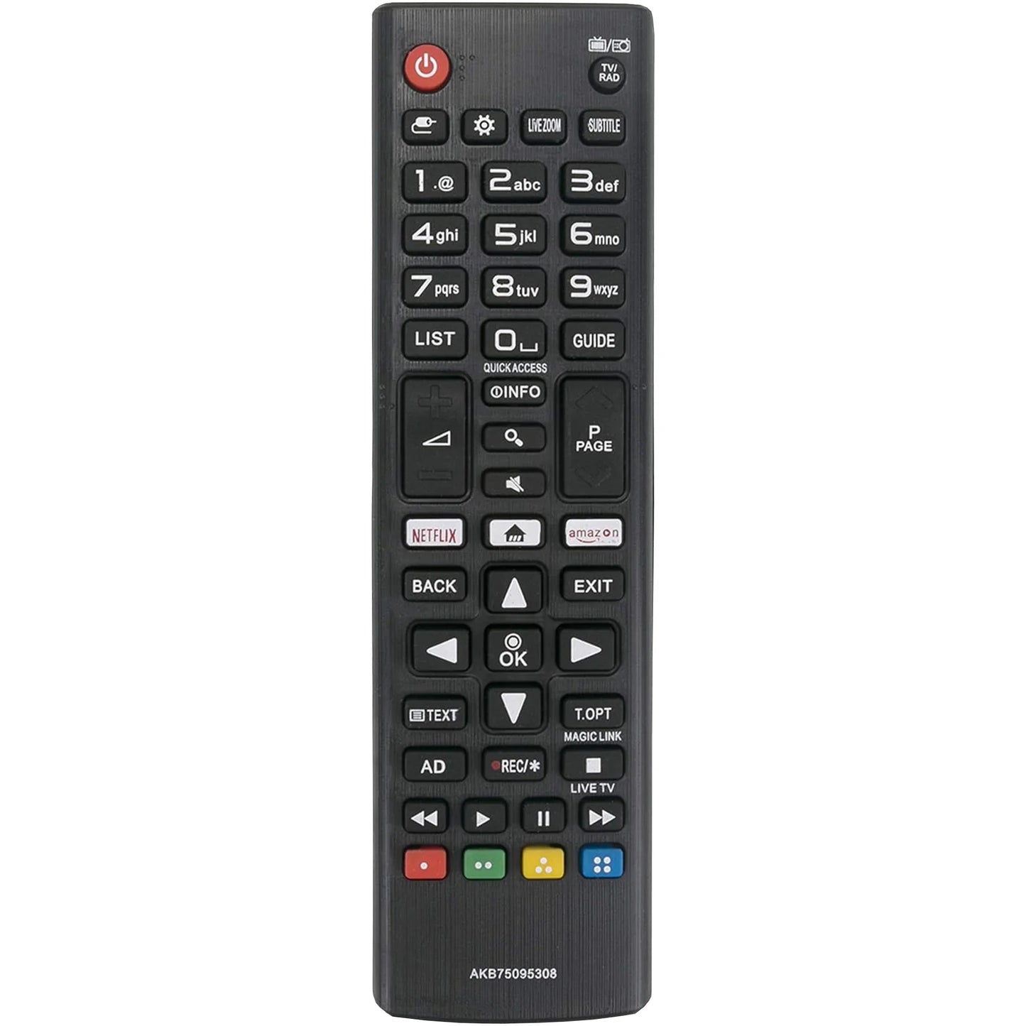 AKB75095308 Universal Remote Control for LG TV Models 32LJ610V, 43UJ634V, 49UJ634V, 55UJ634V, 65UJ634V & More