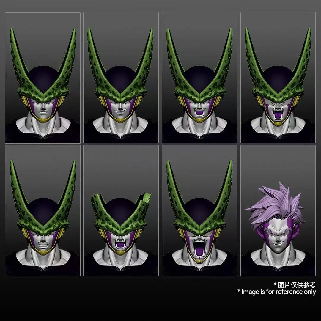 KW Studio Dragon Ball Z Cell Action Figure – Perfect Monster DX Blue & Purple Model Toy