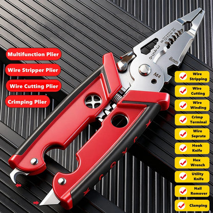 18-in-1 Multifunction Electrician Pliers – Wire Stripper, Crimper & Cutting Tool for Professional Electrical Work & Repair