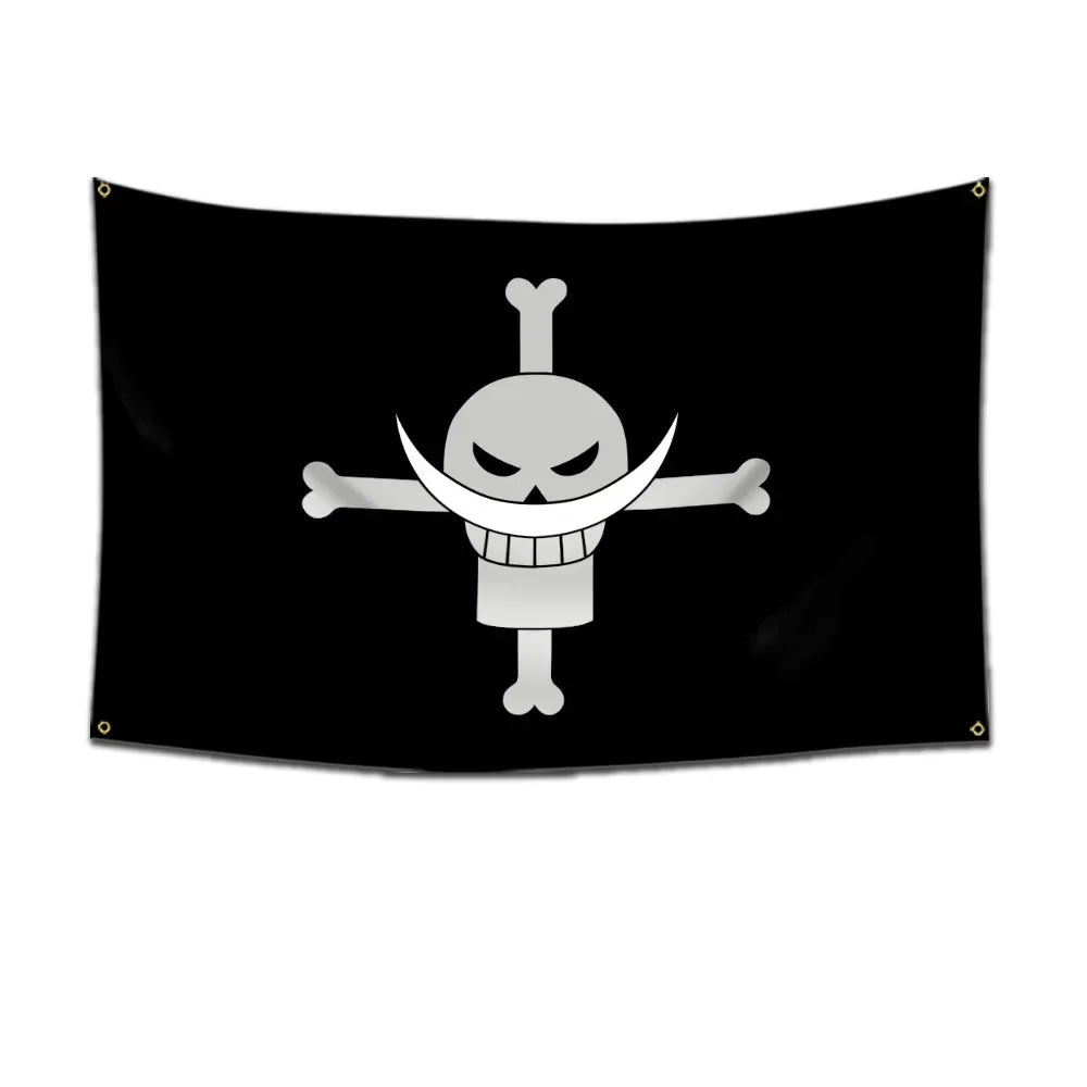 One Piece Pirate Skull Flag – Luffy Straw Hat Pirates Wall Decor & Banner for Kids' Bedroom, Gift