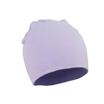 Baby Cotton Beanie Hat - Soft Candy Color Cap for Newborns, Toddlers & Kids