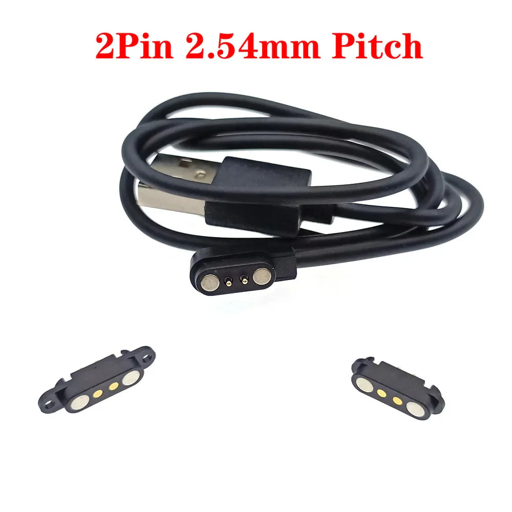 Magnetic Pogo Pin Connector Set – 2/4/5 Pin Spring-Loaded Male & Female DC Charging Power Socket for Secure Magnetic Connection Cable Adapter