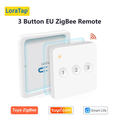 LoraTap ZigBee 3.0 Wireless Push Button Remote Controller – Smart Scene Automation Switch for Tuya Smart Life App (EU/US Compatible, 13 Types)