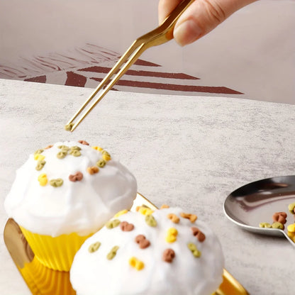 Stainless Steel Cake Decorating Tweezers – Food Grade Pastry Chef Tongs for Baking, Plating & Kitchen Precision Tools
