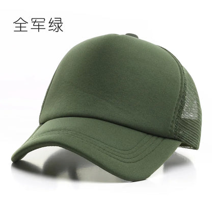 Custom Logo Mesh Trucker Cap - 5 Panel Snapback Baseball Hat for Men & Women Summer Sports Sun Hat