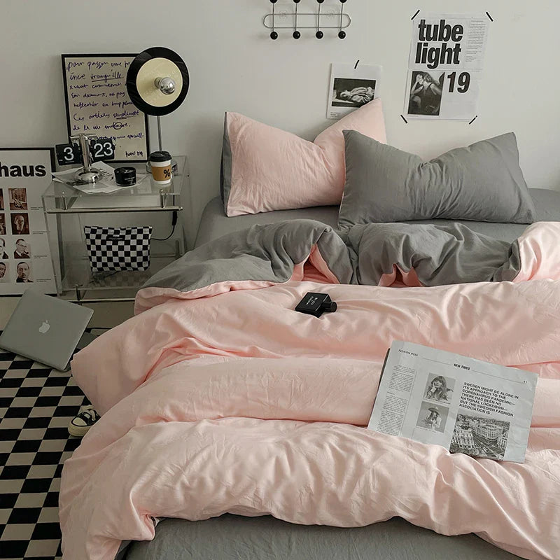 Bedding Comforter Set – Duvet Cover & Bed Sheets with Pillowcases for Queen/King Bed, Edredones de Cama
