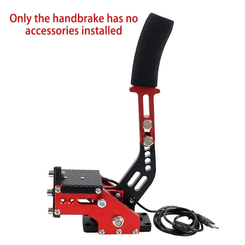 USB Handbrake for Racing Sim — Compatible with G25/27/29, T300, T500, Fanatec OSW, Dirt Rally PC Games, Red/Black/Blue HB-1009