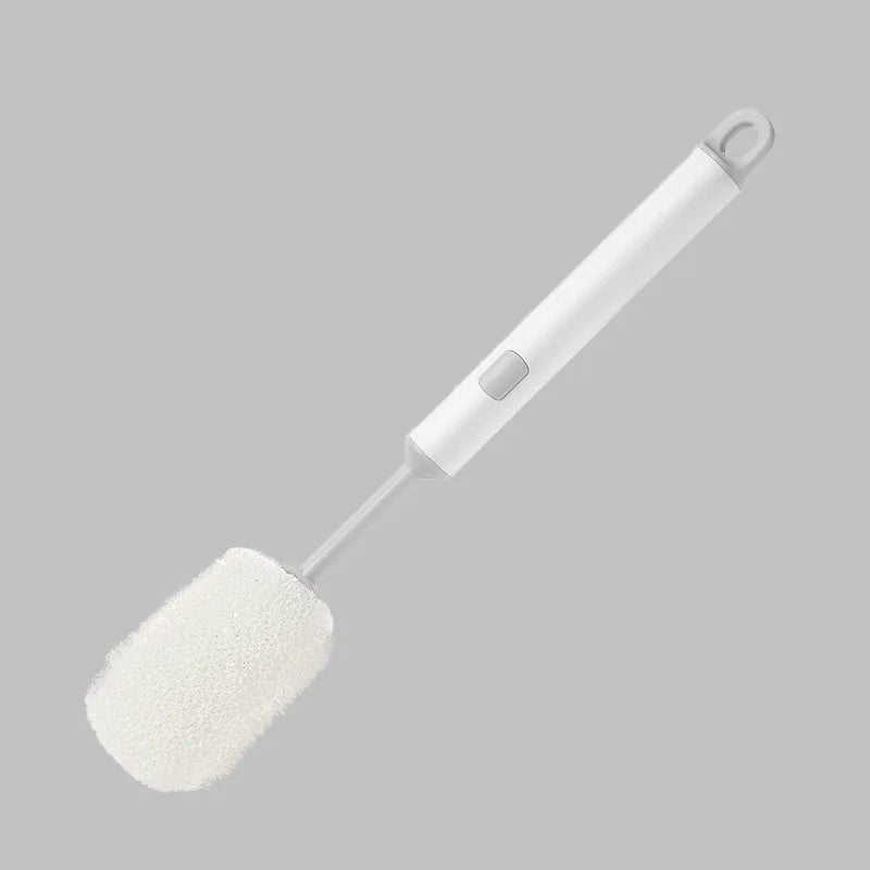 Removable Long Handle Soft Sponge Brush – Kitchen Cleaning Tool for Coffee, Wineglass & Bottle Cups