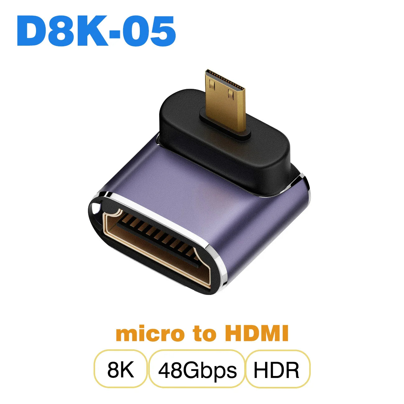 HDMI-Compatible Cable Adapter – Mini/Micro HDMI to HDMI 2.1 Converter, 48Gbps, 8K60Hz, 4K120Hz for PS4, PS5, Laptop, PC, Projector