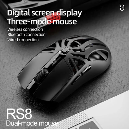 SmailWolf RS8 Wireless Gaming Mouse – Bluetooth & 2.4G, Lightweight E-Sports Mouse, 10,000 DPI, Triple Mode