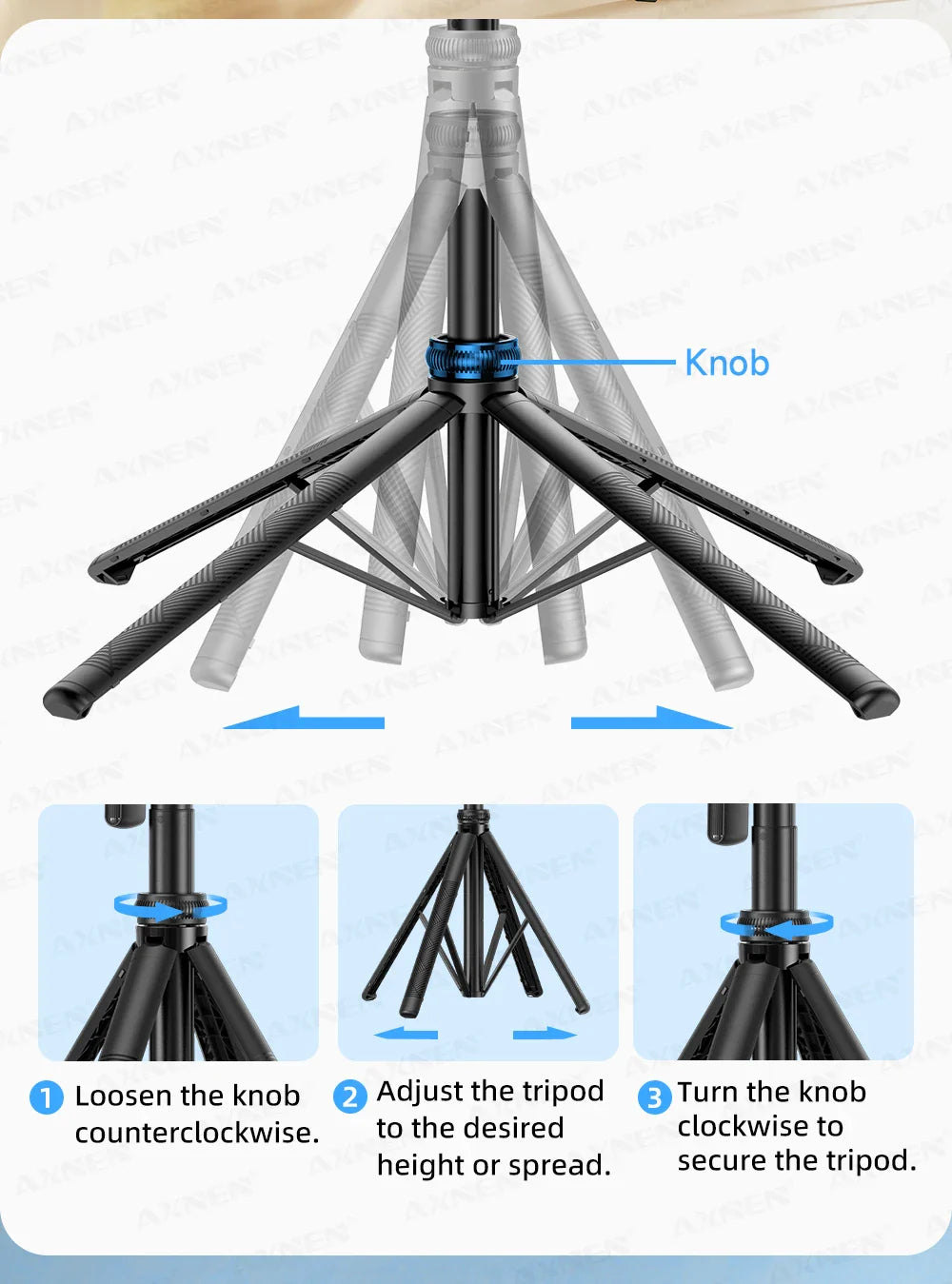 C17 AI Smart Gimbal Tripod – Foldable 360° Selfie Stick with Auto Face Tracking Quadruped Mobile Phone Holder