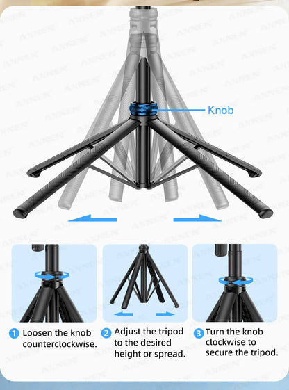 C17 AI Smart Gimbal Tripod – Foldable 360° Selfie Stick with Auto Face Tracking Quadruped Mobile Phone Holder