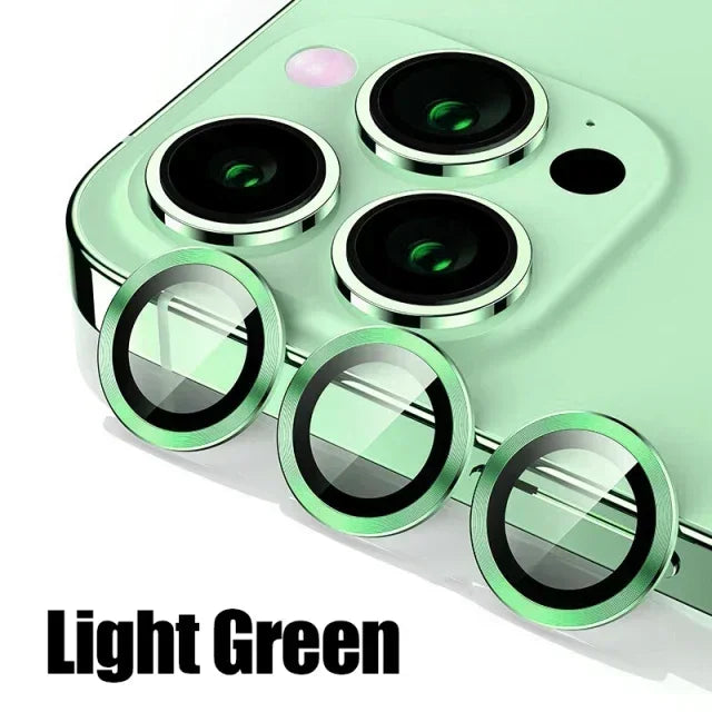 3PCS Metal Camera Lens Protectors – Glass Back Lens Protection Film for iPhone 15/15 Plus, 14/14 Pro Max, 13/13 Mini, 12/11
