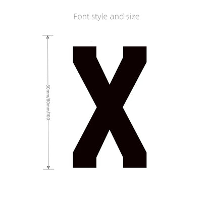 3D Mirror Acrylic Alphabet Wall Stickers – Black English Letters & Numbers for Personalized Door & Room Decor