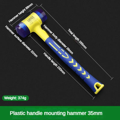 Double Head Installation Hammer — 25mm–45mm Detachable Rubber Mallet with Handle