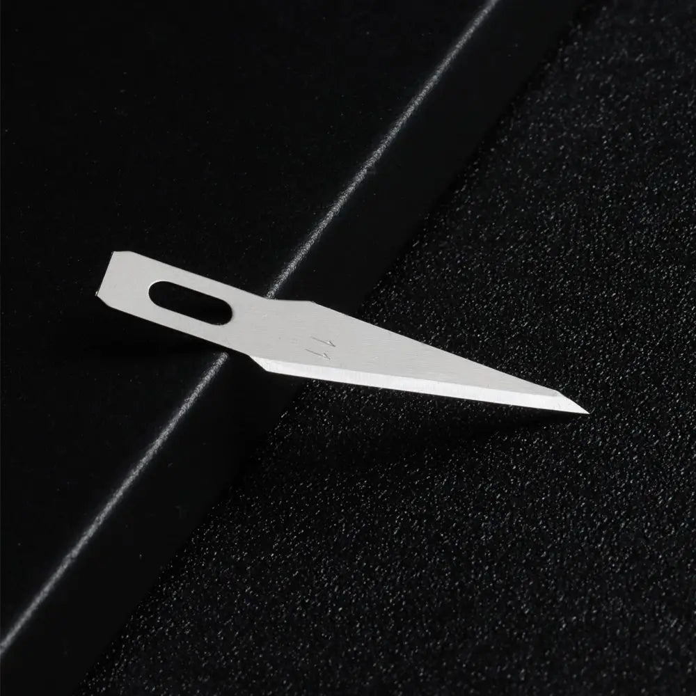 10pcs Non-Slip Metal Craft Knife Blades – Precision Engraving & Cutter Tools for PCB Repair & Mobile Phone Scalpel