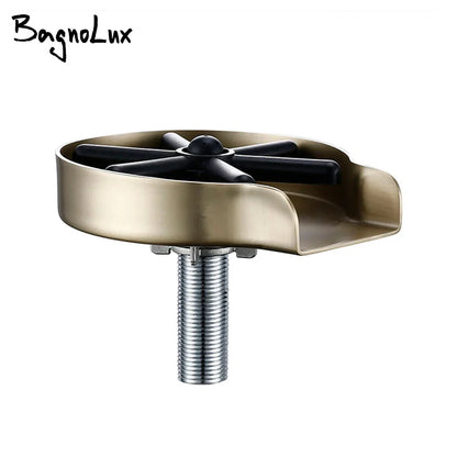 Stainless Steel Sink Faucet Glass Rinse Cup – High-Pressure Automatic Washer for Home, Bar, Coffee & Tea