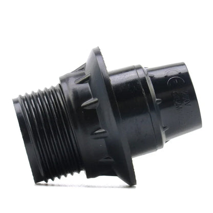 Black E27 Bakelite Lamp Holder - Self-Locking LED Light Bulb Socket with 4A 250V Rating