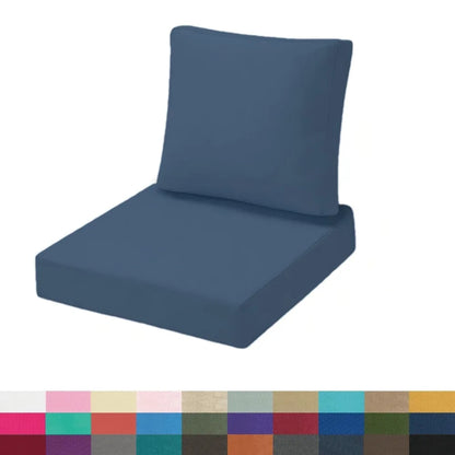 Custom Waterproof Seat & Back Cushion Set – Chair, Sofa & Bench Pads for Patio, Garden & Bay Window Comfort Decor