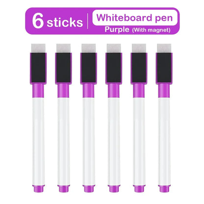 Magnetic Erasable Whiteboard Pen — Colored Blackboard Marker for Classroom, Office, Note-Taking & Teaching Supplies