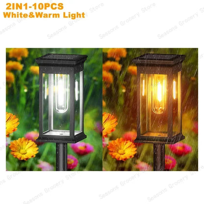 Waterproof LED Solar Garden Lights – Automatic Outdoor Pathway & Driveway Lighting with Dusk-to-Dawn Sensor