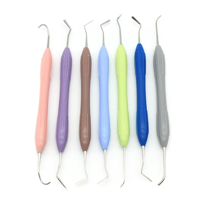 7pcs Dental Composite Resin Filling Spatula Set – Aesthetic Restoration Tools for Resin Filler & Dental Restoration