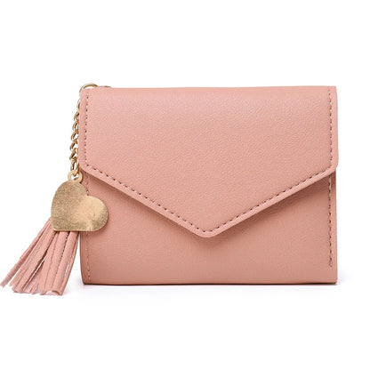 Women’s Small PU Leather Zipper Wallet with Coin Purse – Cute Plaid Mini Korean Card Holder, New Arrival